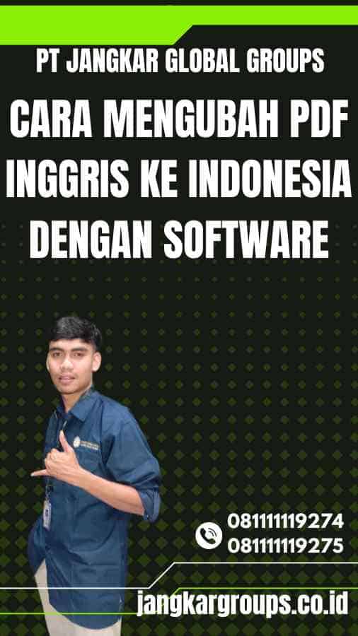 Cara Mengubah PDF Inggris ke Indonesia Dengan Software