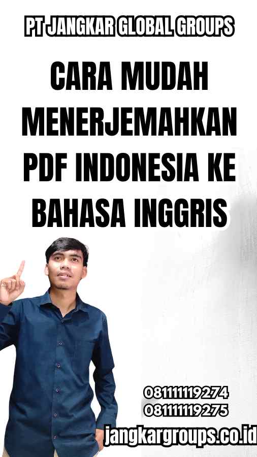 Cara Mudah Menerjemahkan Pdf Indonesia ke Bahasa Inggris