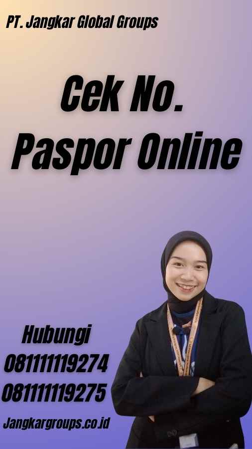 Cek No. Paspor Online