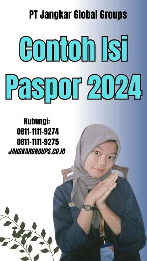 Contoh Isi Paspor 2024