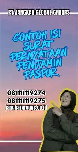 Contoh Isi Surat Pernyataan Penjamin Paspor