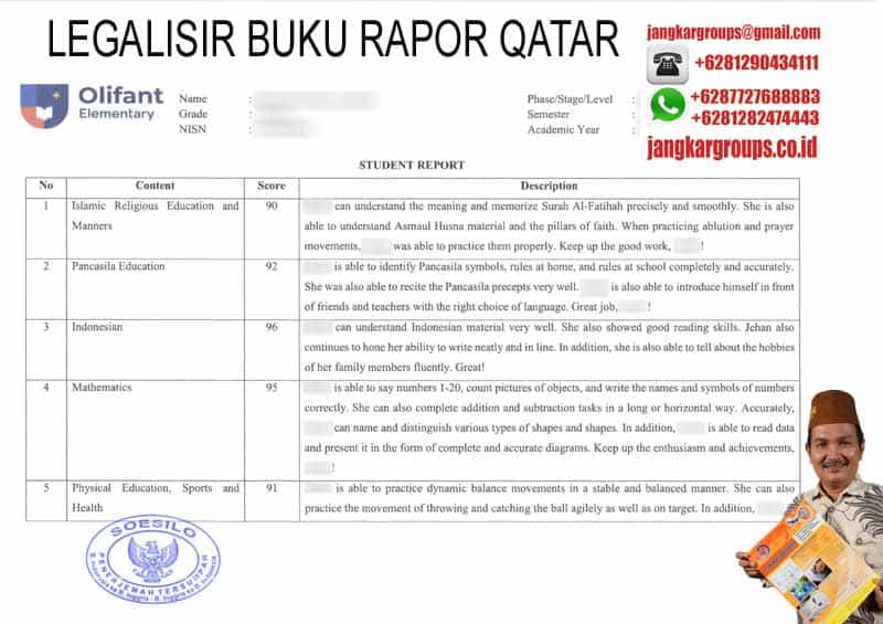 Contoh Legalisir Buku Rapor Qatar