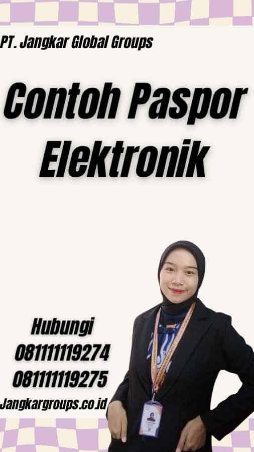 Contoh Paspor Elektronik