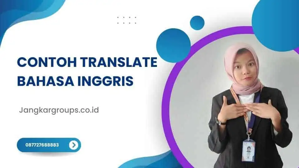 Contoh Translate Bahasa Inggris