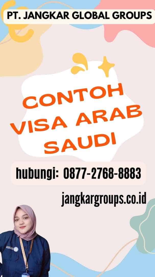 Contoh Visa Arab Saudi