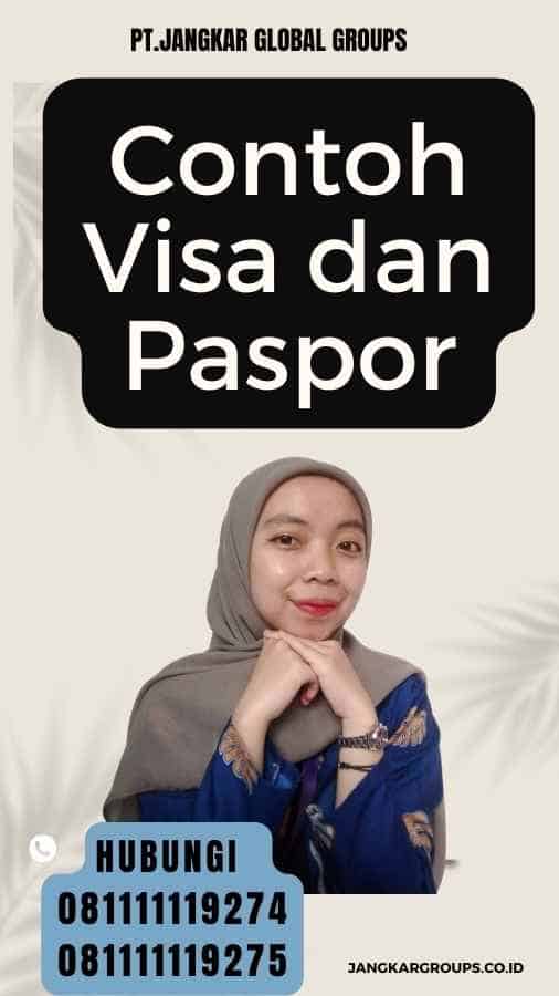 Contoh Visa dan Paspor