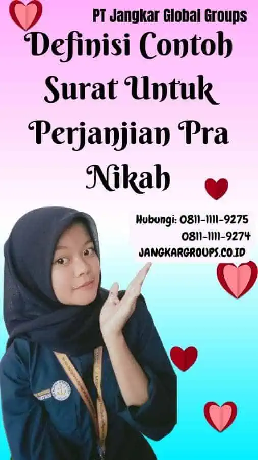 Definisi Contoh Surat Untuk Perjanjian Pra Nikah