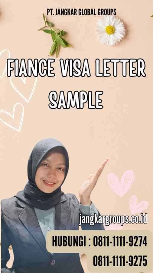 Fiance Visa Letter Sample