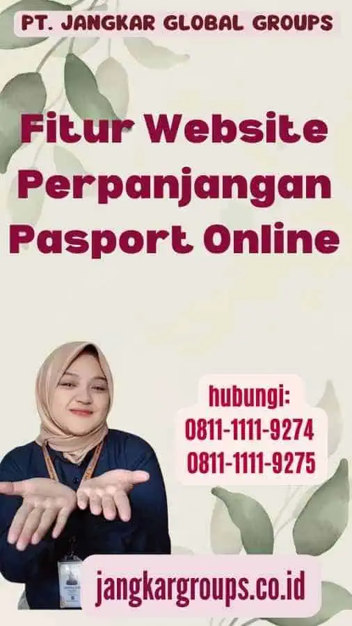 Fitur Website Perpanjangan Pasport Online