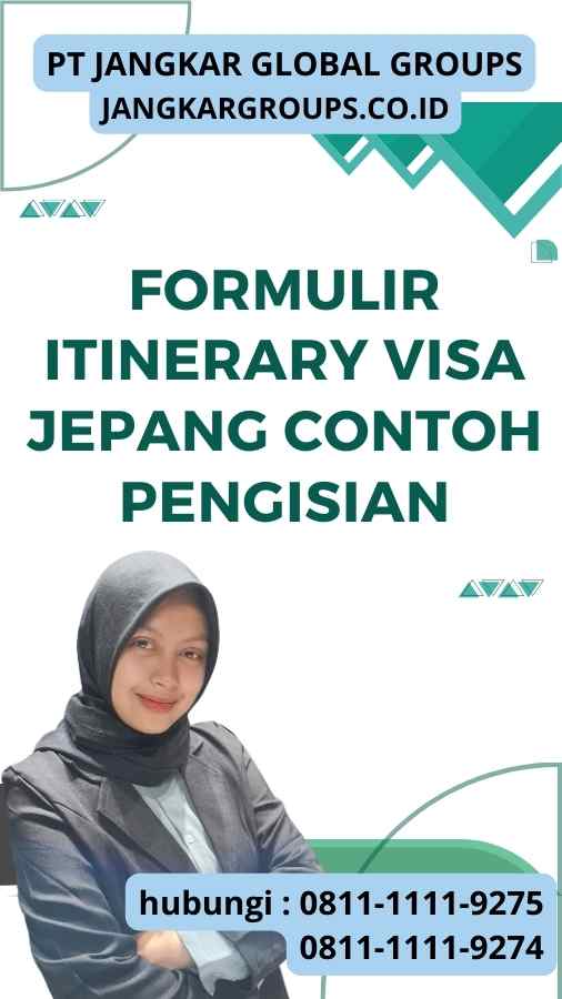 Formulir Itinerary Visa Jepang Contoh Pengisian