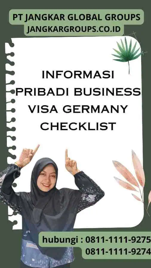 Informasi Pribadi Business Visa Germany Checklist