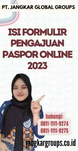 Isi Formulir Pengajuan Paspor Online 2023