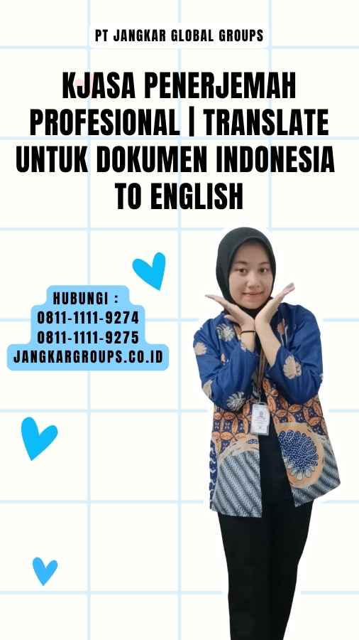 Jasa Penerjemah Profesional Translate untuk Dokumen Indonesia To English