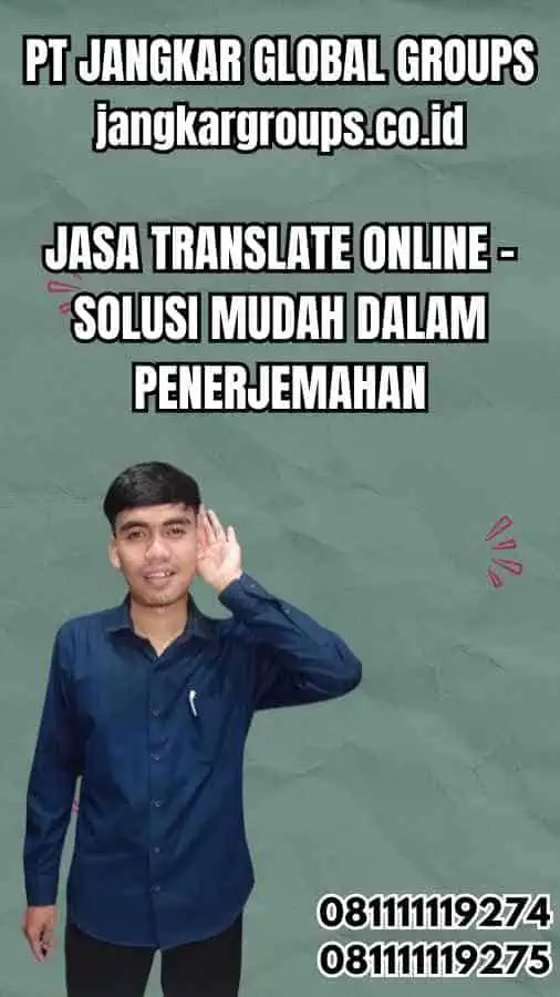 Jasa Translate Online - Solusi Mudah dalam Penerjemahan