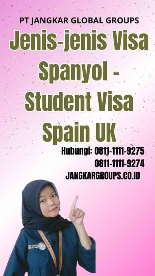 Jenis-jenis Visa Spanyol Student Visa Spain UK