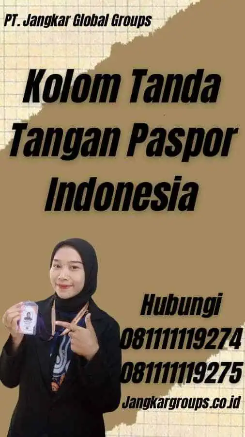 Kolom Tanda Tangan Paspor Indonesia