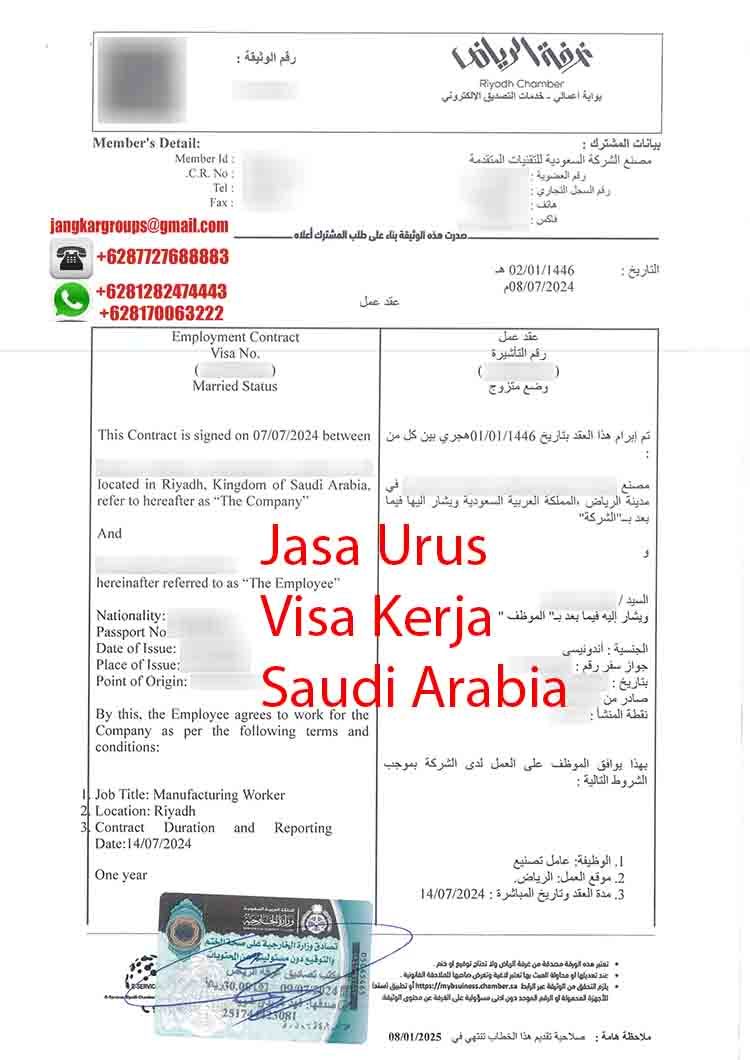 Kontrak Kerja Saudi