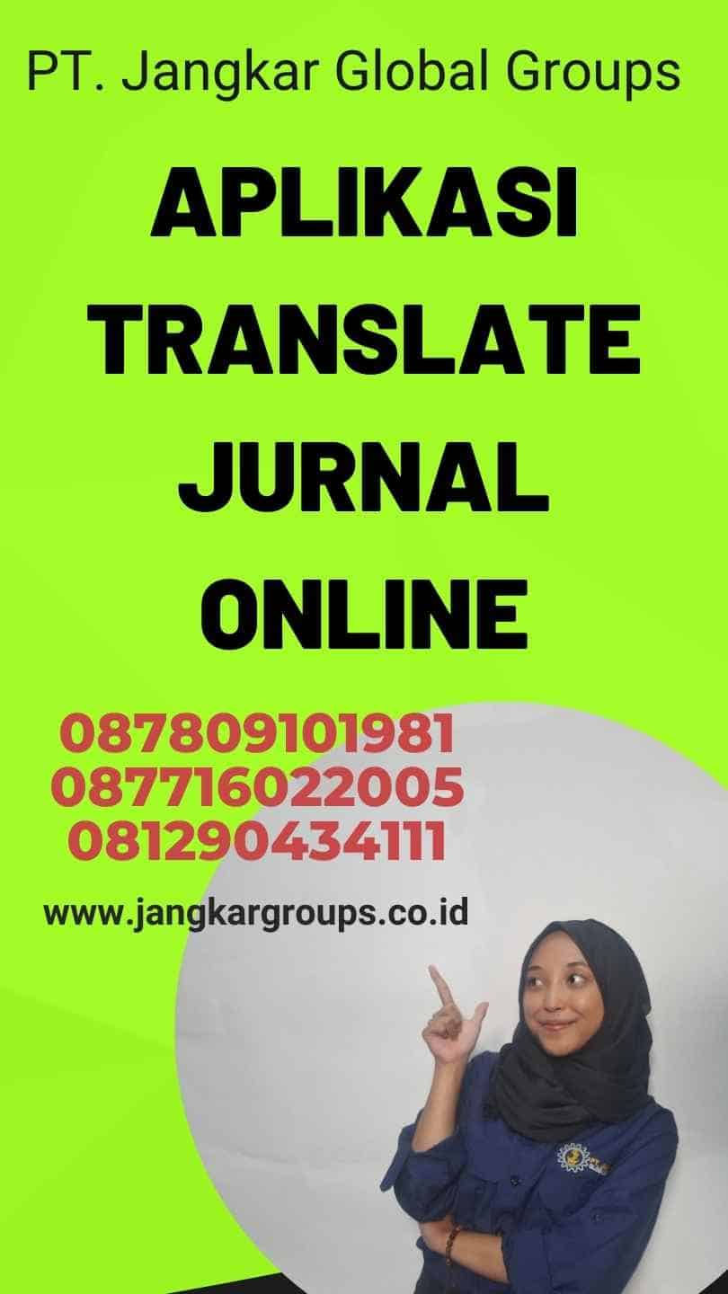 Aplikasi Translate Jurnal Online