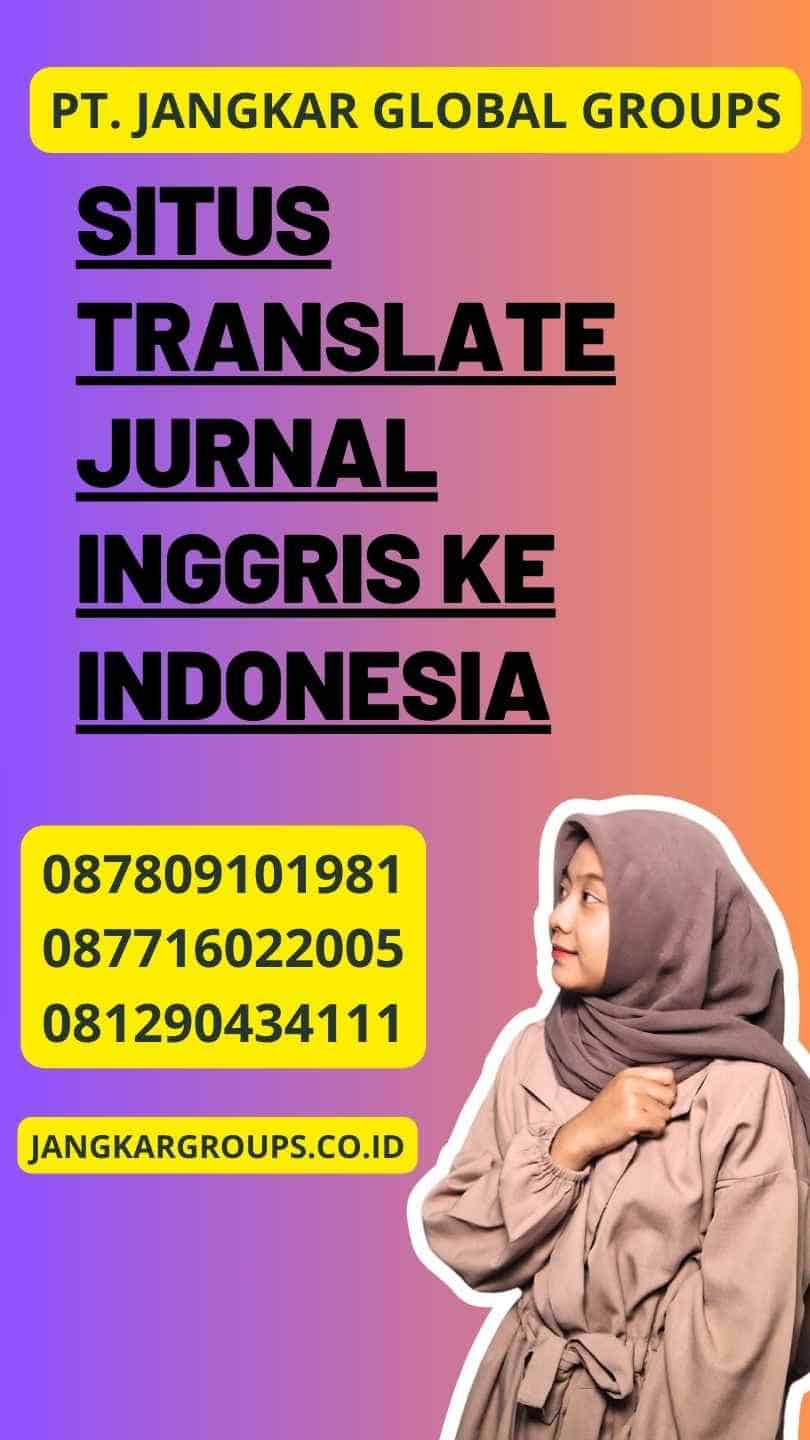 Situs Translate Jurnal Inggris ke Indonesia
