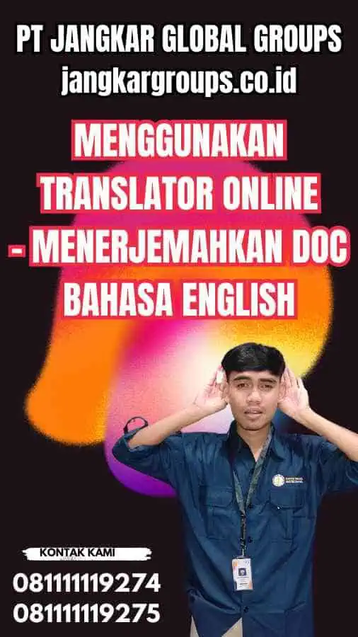 Menggunakan Translator Online - Menerjemahkan Doc Bahasa English
