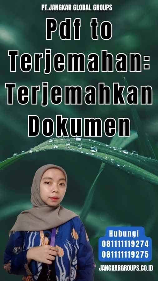 Pdf to Terjemahan Terjemahkan Dokumen