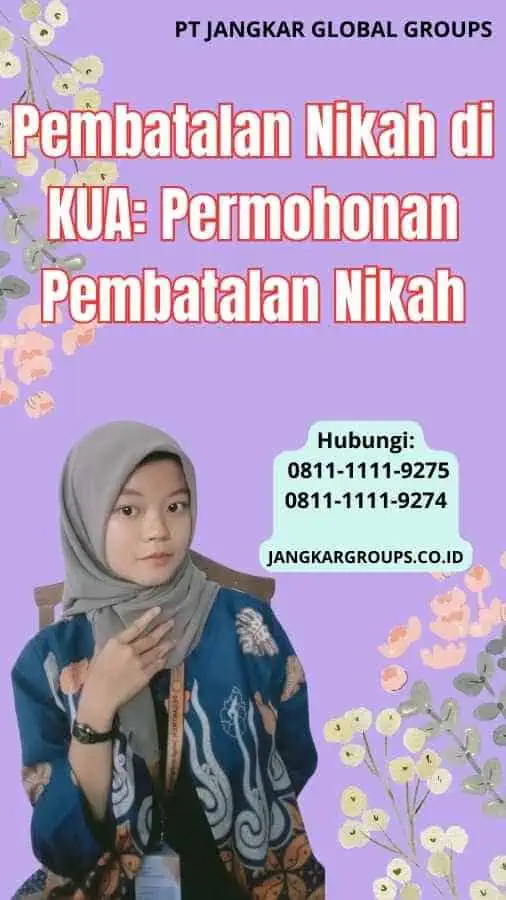 Pembatalan Nikah di KUA Permohonan Pembatalan Nikah