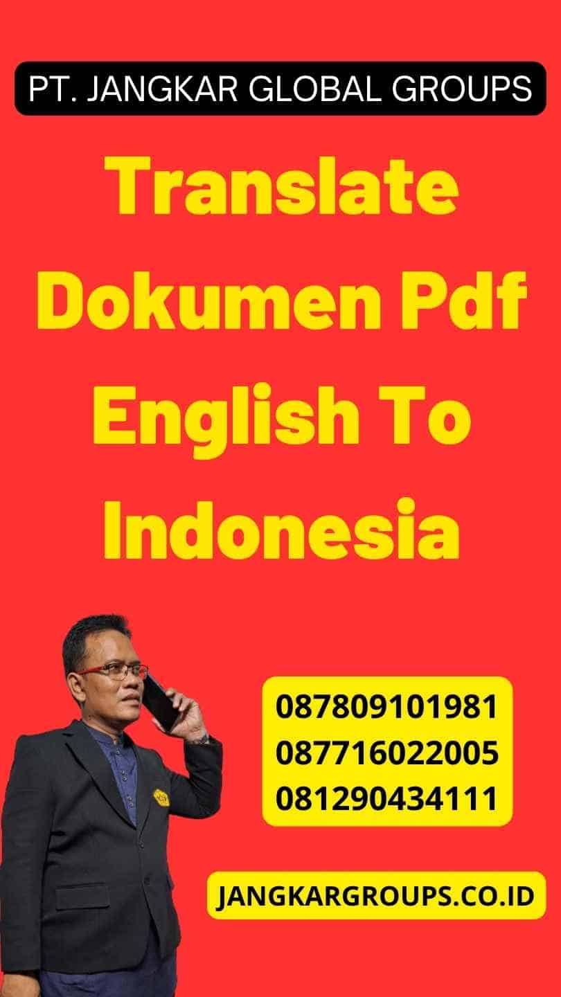 Translate Dokumen Pdf English To Indonesia