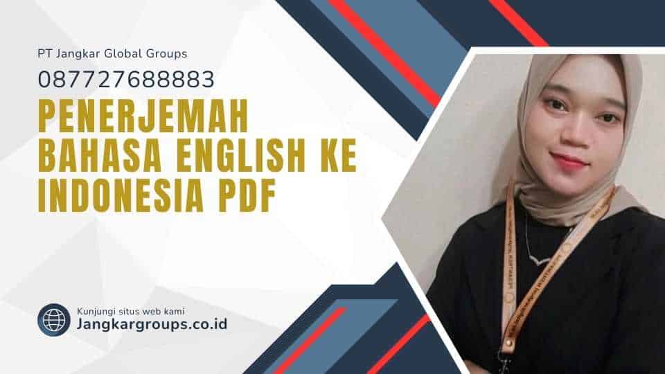 Penerjemah Bahasa English ke Indonesia PDF