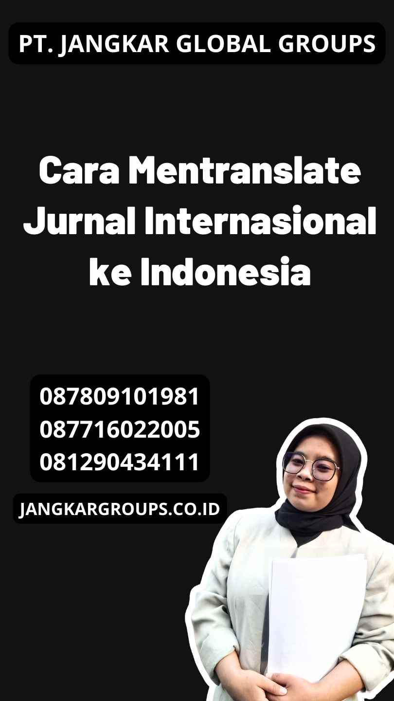 Cara Mentranslate Jurnal Internasional ke Indonesia