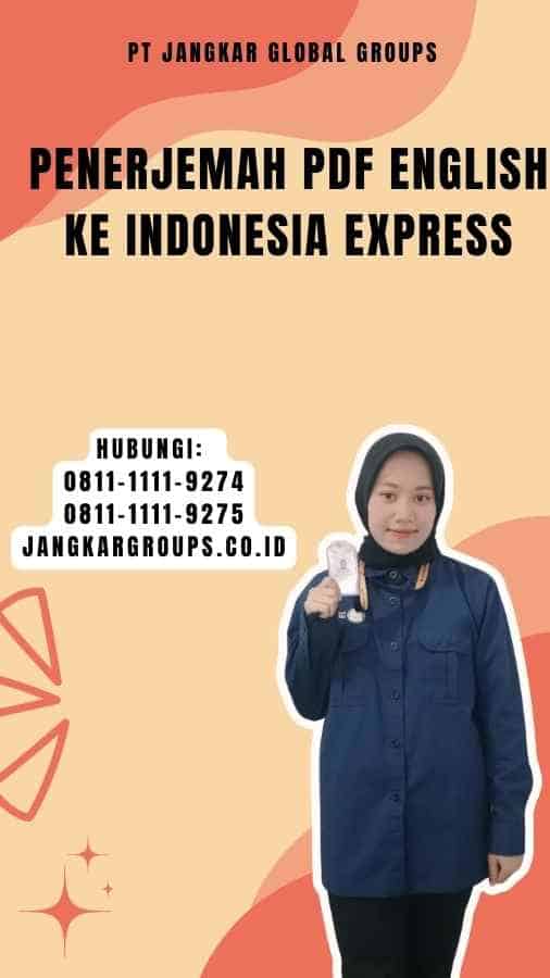 Penerjemah PDF English ke Indonesia Express