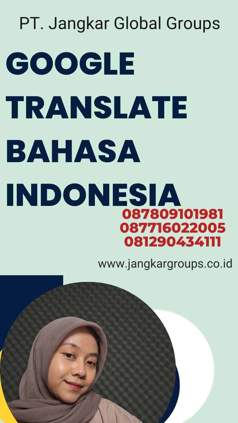 Google Translate Bahasa Indonesia
