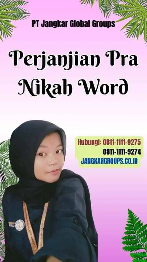 Perjanjian Pra Nikah Word