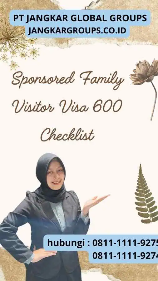 Sponsored Family Visitor Visa 600 Checklist