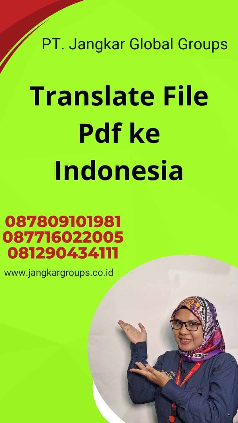 Translate File Pdf ke Indonesia