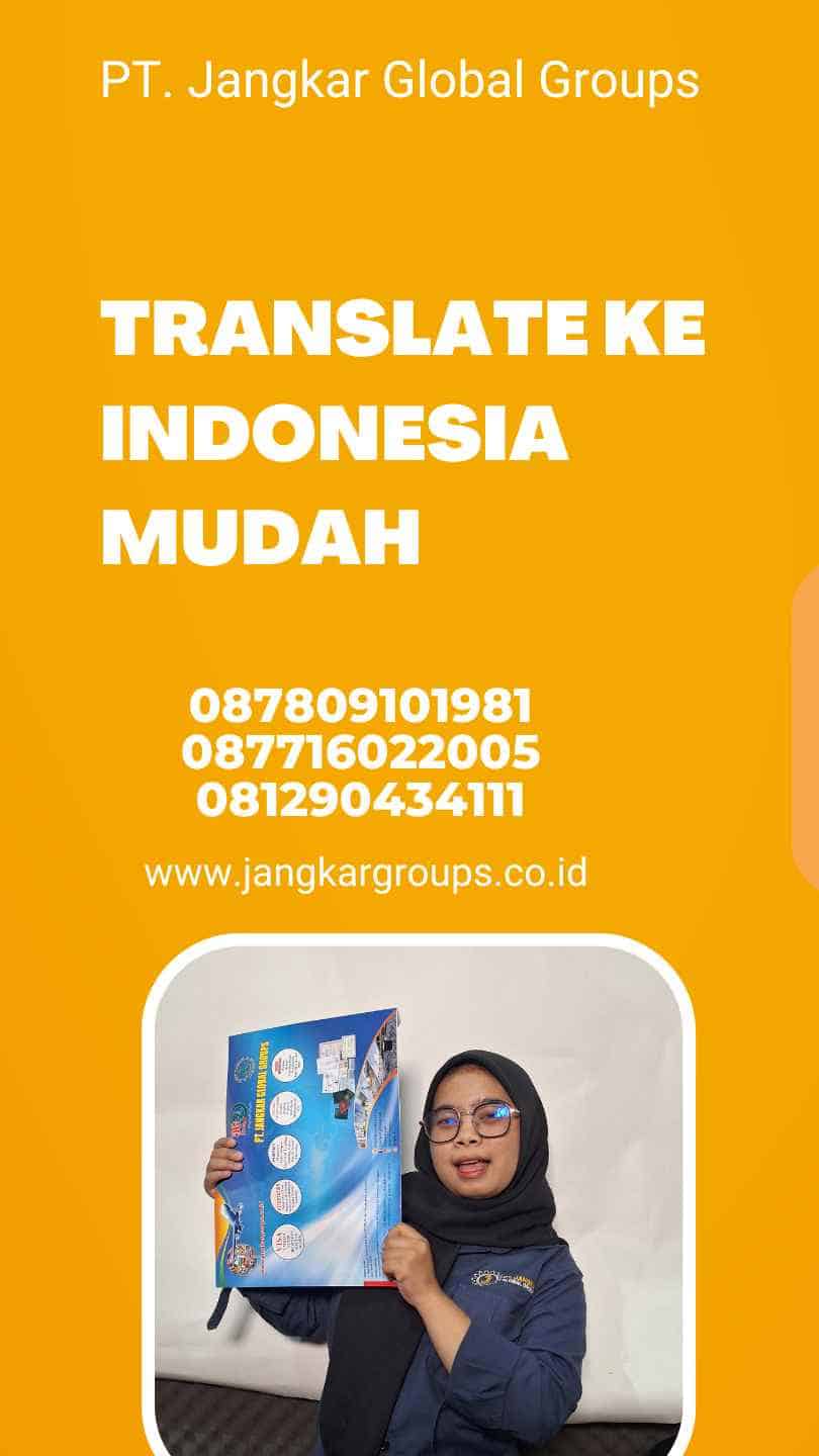 Translate ke Indonesia Mudah