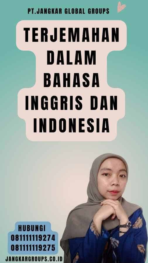 Terjemahan Dalam Bahasa Inggris Dan Indonesia