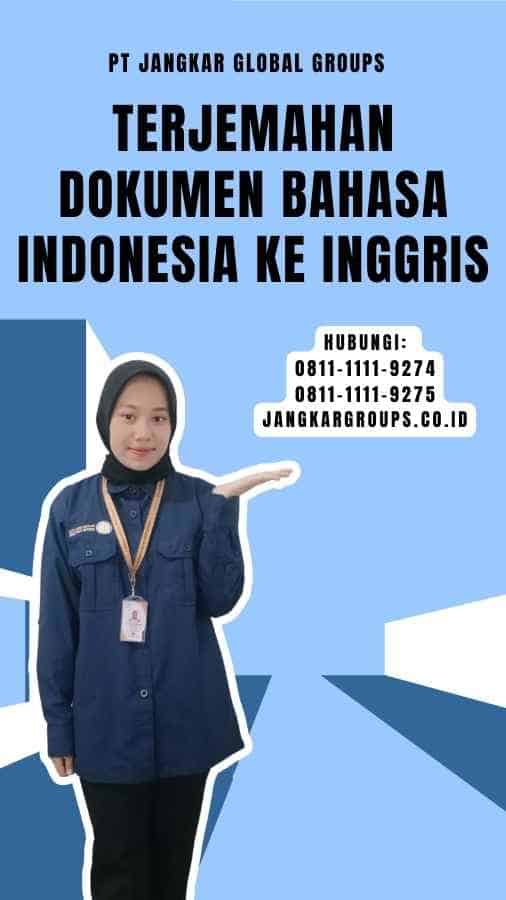 Terjemahan Dokumen Bahasa Indonesia Ke Inggris