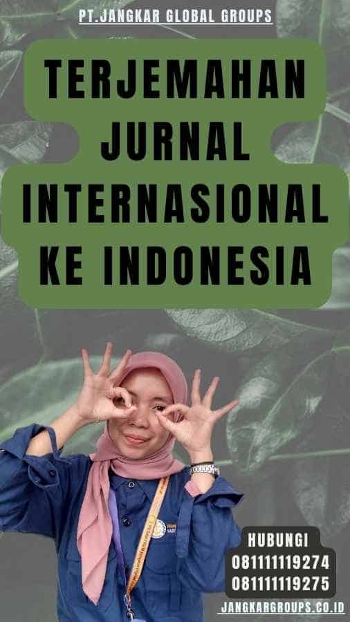 Terjemahan Jurnal Internasional ke Indonesia