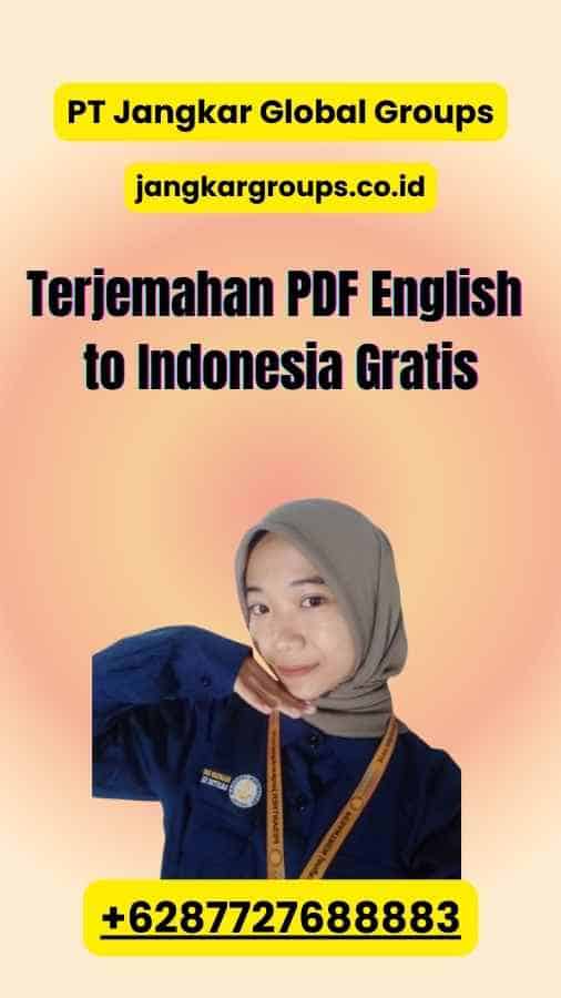 Terjemahan PDF English to Indonesia Gratis