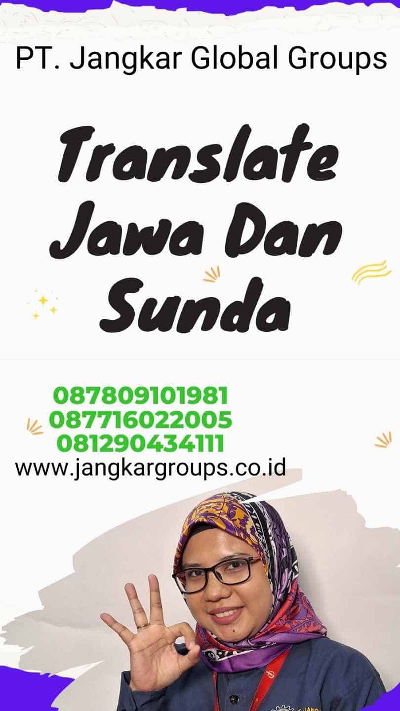 Translate Jawa Dan Sunda