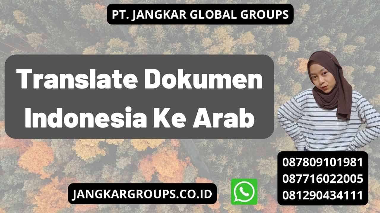 Translate Dokumen Indonesia Ke Arab