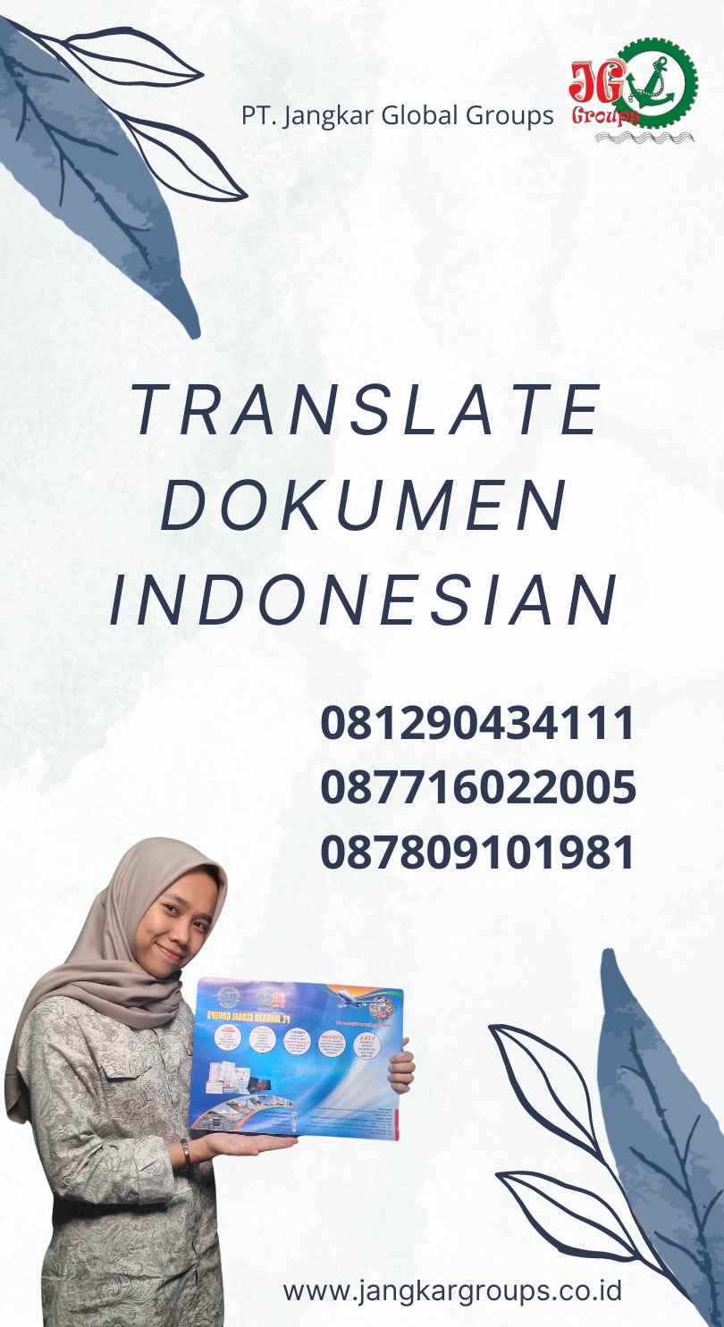 Translate Dokumen Indonesian