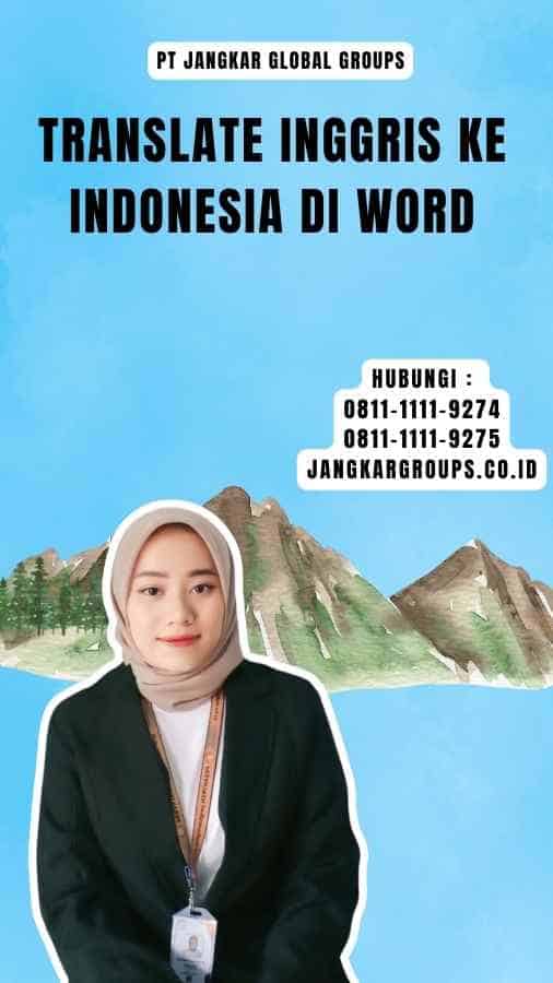 Translate Inggris Ke Indonesia Di Word