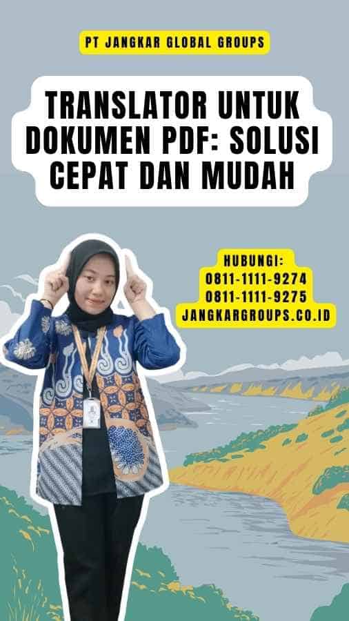 Translator untuk Dokumen PDF Solusi Cepat dan Mudah