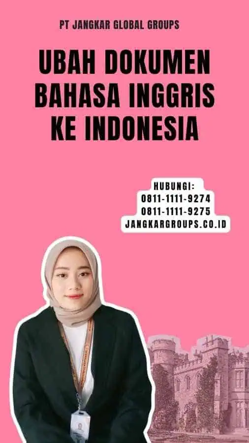 Ubah Dokumen untuk Bahasa Inggris Ke Indonesia