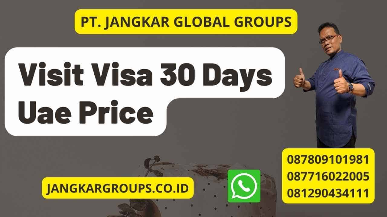 Visit Visa 30 Days Uae Price