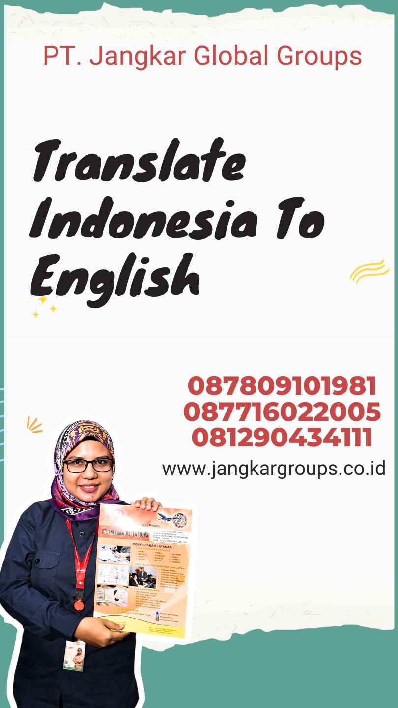 Translate Indonesia To English