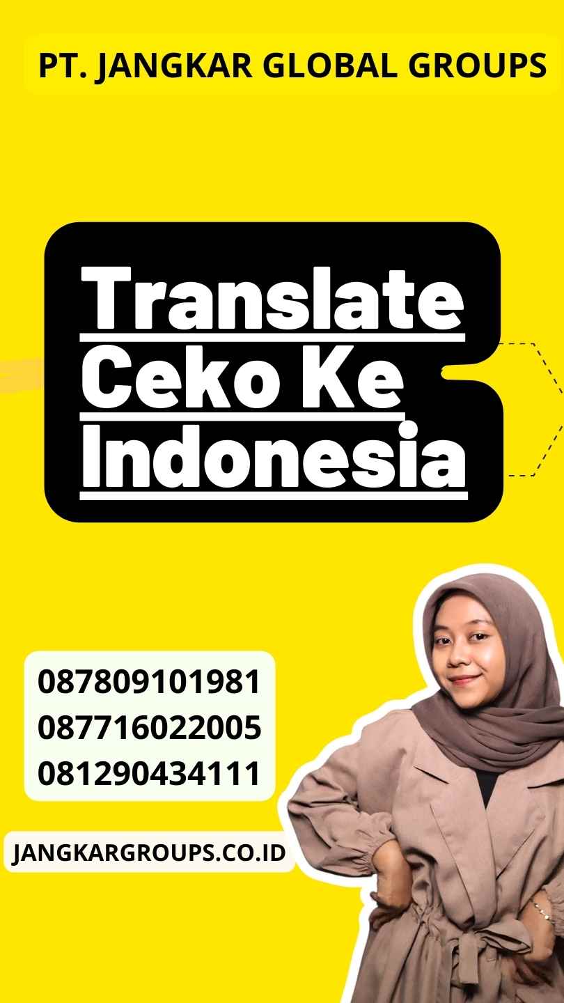 Translate Ceko Ke Indonesia