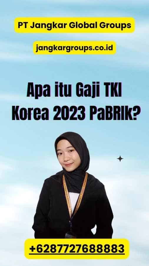Apa itu Gaji TKI Korea 2023 PaBRIk?