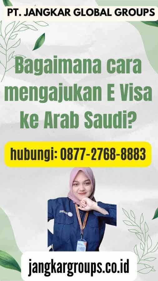 Bagaimana cara mengajukan E Visa ke Arab Saudi